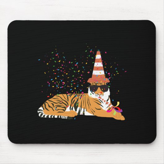 Tiger Partying Animals Having A Party Muismat (Voorkant)