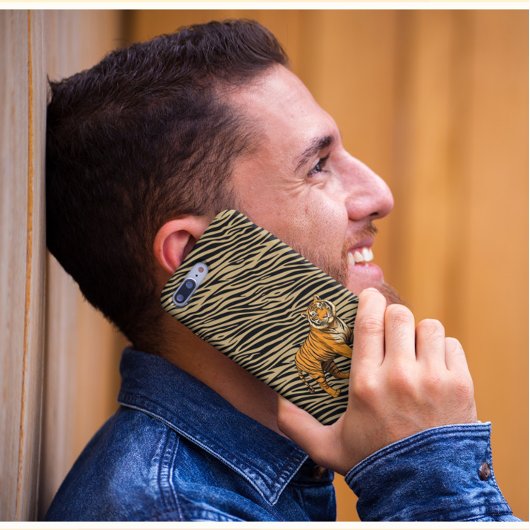 Tiger Pattern in Light Brown with Tiger Case-Mate iPhone Case