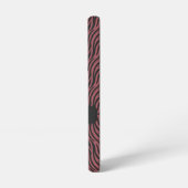 Tiger Pattern in Red and Gray with Name Samsung Galaxy Hoesje (Linkerkant)