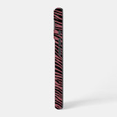 Tiger Pattern in Red with Tiger iPhone 16 Hoesje (Linkerkant)
