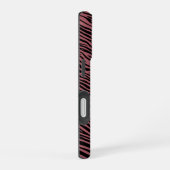 Tiger Pattern in Red with Tiger iPhone 16 Hoesje (Rechterkant)