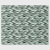 Tiger Pattern Jubileum Menthol Green Naadloos Cadeaupapier (Vlak)