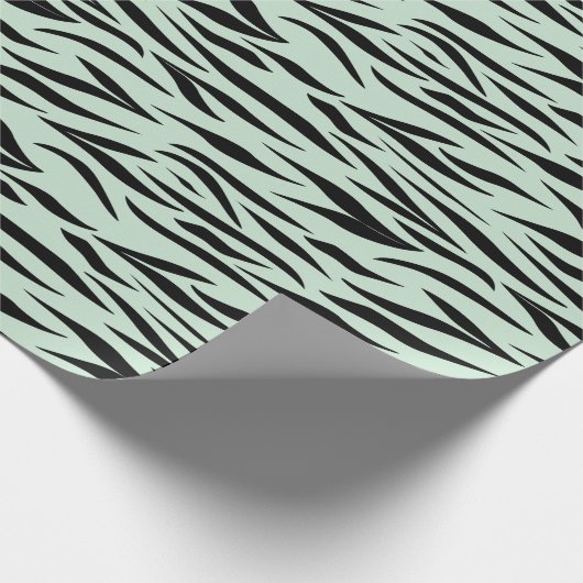 Tiger Pattern Jubileum Menthol Green Naadloos Cadeaupapier (Hoek)