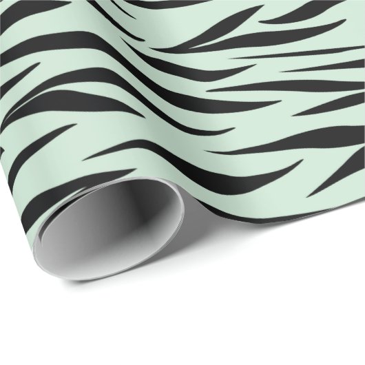 Tiger Pattern Jubileum Menthol Green Naadloos Cadeaupapier (Rol Hoek)