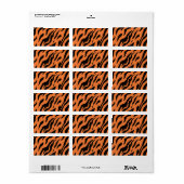 Tiger Pattern Print Label (Full Sheet)