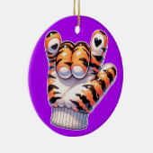 Tiger Paw ASL I LOVE YOU - SEE BACK! Keramisch Ornament (Rechts)