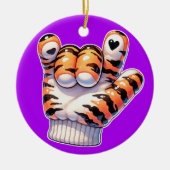 Tiger Paw ASL I LOVE YOU - SEE BACK! Keramisch Ornament (Voorkant)