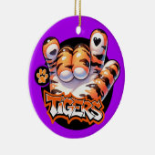 Tiger Paw ASL SEE BACK! Keramisch Ornament (Rechts)
