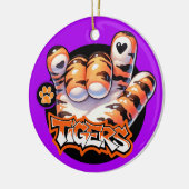 Tiger Paw ASL SEE BACK! Keramisch Ornament (Links)