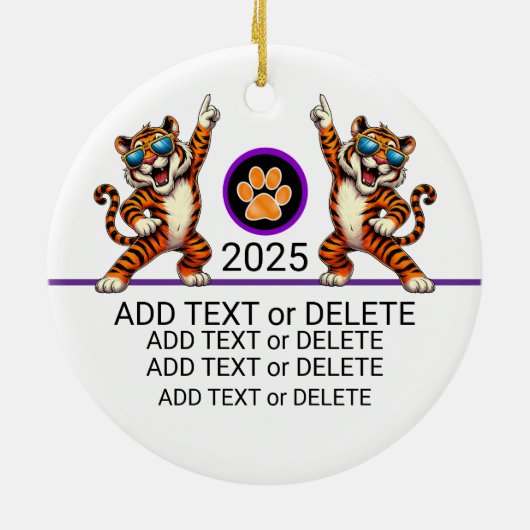 Tiger Paw ASL SEE BACK! Keramisch Ornament (Achterkant)
