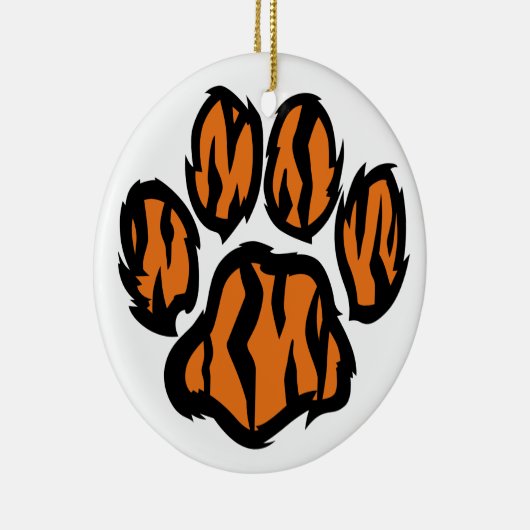 Tiger Paw Keramisch Ornament (Rechts)