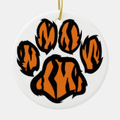 Tiger Paw Keramisch Ornament (Voorkant)