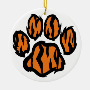 Tiger Paw Keramisch Ornament