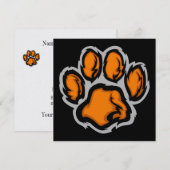 Tiger Paw Party Kaart (Voorkant / Achterkant)