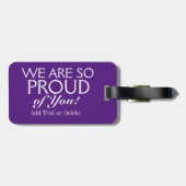 Tiger Paw Print Bagagelabel met tekst op de rug (Achterkant horizontaal)