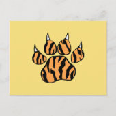 Tiger Paw Print Briefkaart (Voorkant)