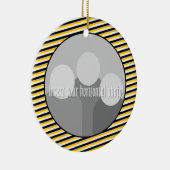 Tiger Paw Print Foto Lijst met stripes Keramisch Ornament (Rechts)