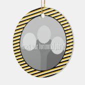 Tiger Paw Print Foto Lijst met stripes Keramisch Ornament (Links)