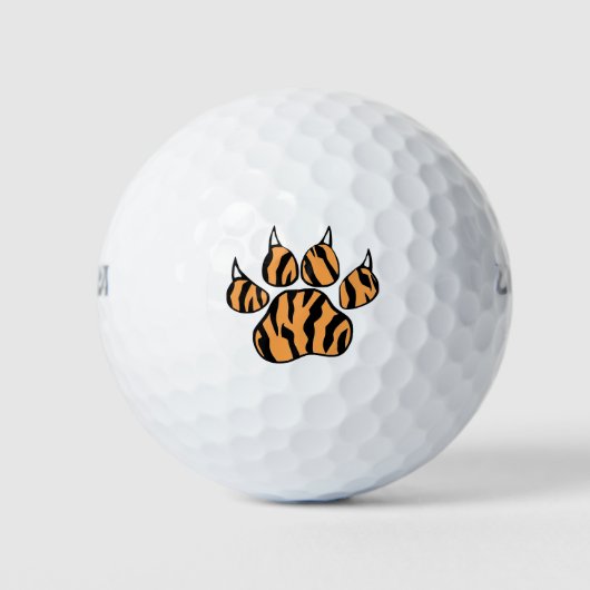 Tiger Paw Print Golfballen (Voorkant)