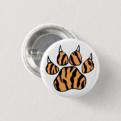 Tiger Paw Print Ronde Button 3,2 Cm (Voorkant /achterkant)
