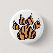 Tiger Paw Print Ronde Button 3,2 Cm (Voorkant)