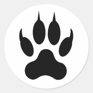 Tiger Paw Print Ronde Sticker