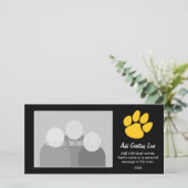 Tiger Paw Print - Sportfan of Afstuderen Aankondiging (Staand voorkant)