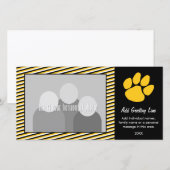 Tiger Paw Print - Sportfan of Afstuderen Aankondiging (Voorkant / Achterkant)