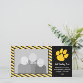 Tiger Paw Print - Sportfan of Afstuderen Aankondiging (Staand voorkant)