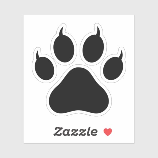 Tiger Paw Print Sticker (Vel)