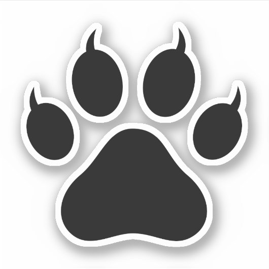 Tiger Paw Print Sticker (Voorkant)