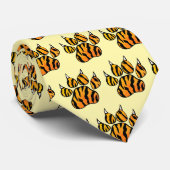 Tiger Paw Print Stropdas (Opgerold)