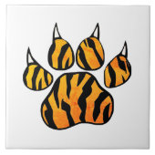 Tiger Paw Print Tegeltje (Voorkant)