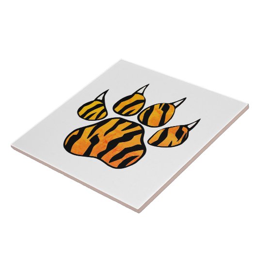 Tiger Paw Print Tegeltje (Zijkant)