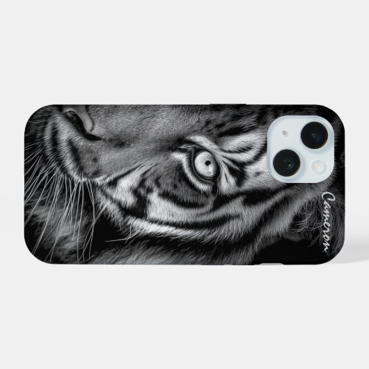  Tiger Phone Case – Customizable iPhone 15 Case (Achterkant horizontaal)