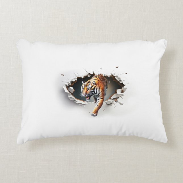 Tiger Pillow Accent Kussen (Voorkant)