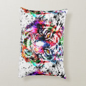Tiger Pillow | Kleurrijke tekening | Abstracte kun Accent Kussen (Achterkant (Verticaal))