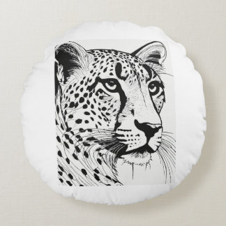 Tiger Pillow Rond Kussen