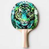 Tiger Ping Pong Paddle - Colorful Tiger Eyes Tafeltennisbatje (Achterkant)