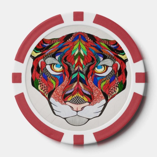 Tiger Poker Chip (Voorkant)