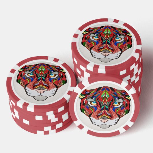 Tiger Poker Chip (Opstapeling)