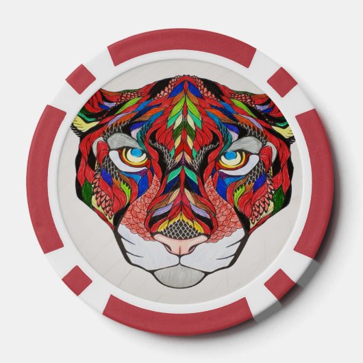 Tiger Poker Chip (Achterkant)