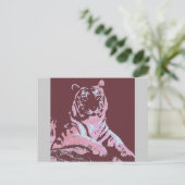 Tiger Pop Art Briefkaart (Staand voorkant)