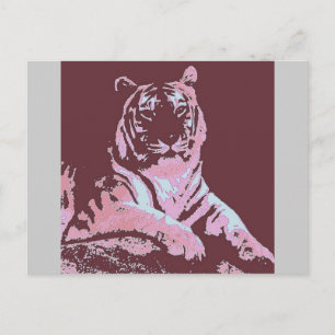 Tiger Pop Art Briefkaart