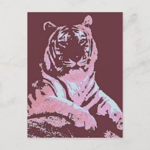 Tiger Pop Art Briefkaart