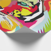 Tiger Pop Art Portraitart, pop, tiger, animal, fac Cadeaupapier (Hoek)