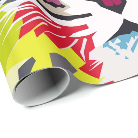 Tiger Pop Art Portraitart, pop, tiger, animal, fac Cadeaupapier (Rol Hoek)