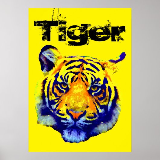 Tiger Pop Art Poster (Voorkant)