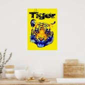 Tiger Pop Art Poster (Keuken)