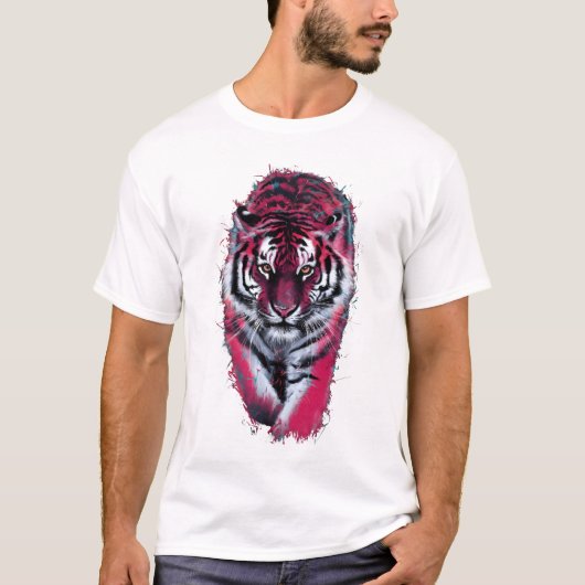 Tiger portrait, animal graphic tshirt (Voorkant)